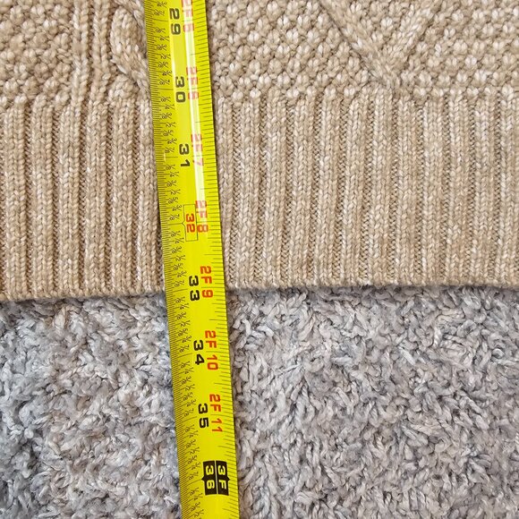 Cable Knit Sweater Dress in Khaki size Medium - Picture 5 of 8